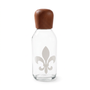 Botella Flor de Lis blanco